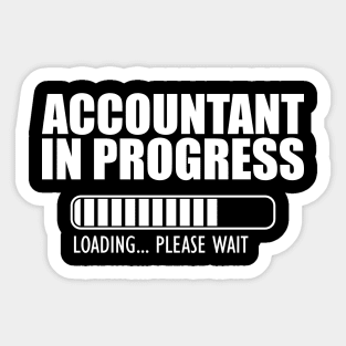 Accountant in progress loading w Sticker